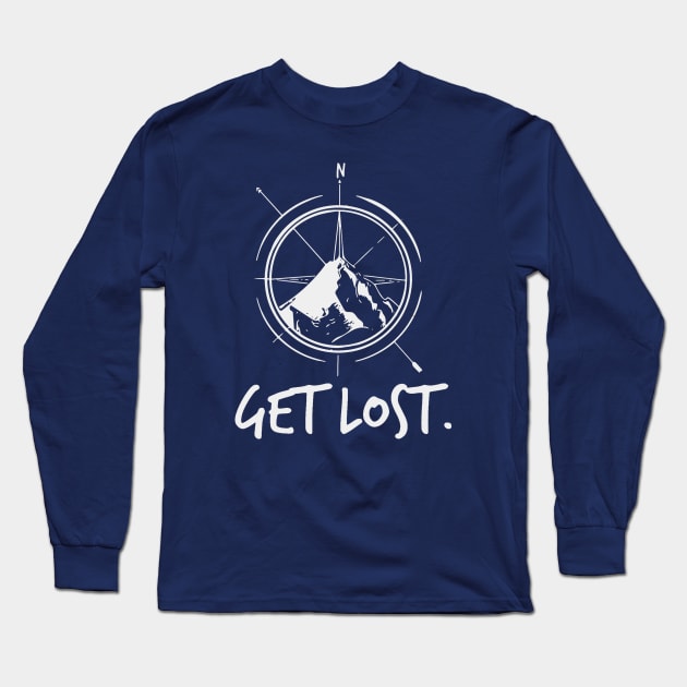 Get Lost. Long Sleeve T-Shirt by Thistle Kent